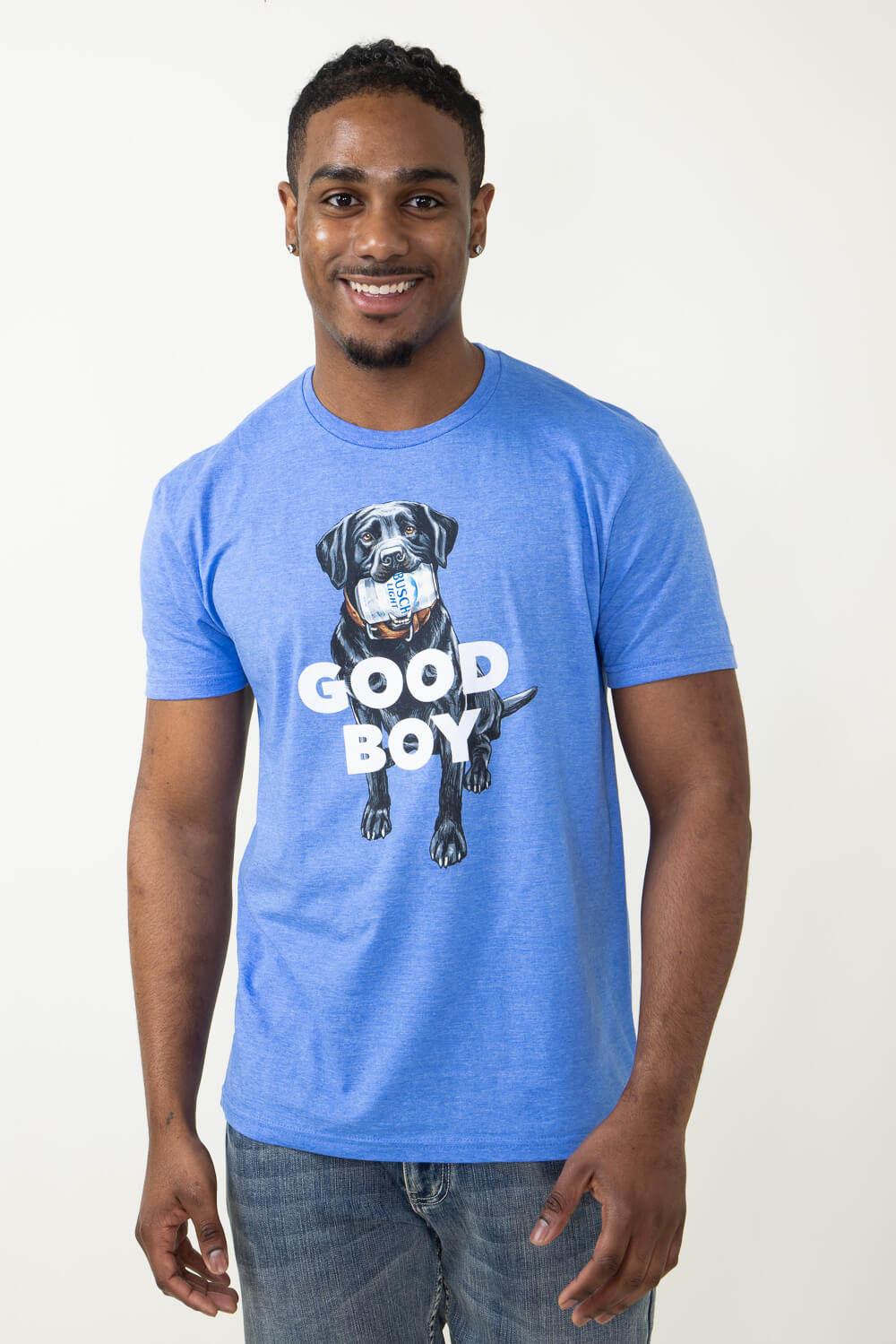Busch Light Good Boy T-Shirt for Men in Royal Blue