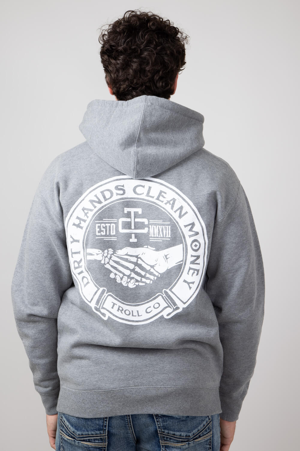 Troll Co. Haggler Hoodie for Men in Gun Metal Grey