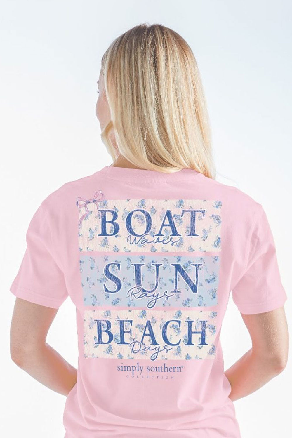 Simply Southern Beach Days T-Shirt for Women in Light Pink