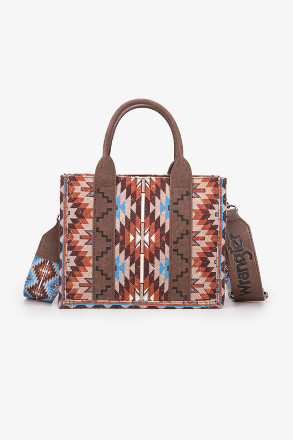 Wrangler Aztec Shoulder Bag for Women in Coffee/Blue
