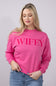 1897 Active Embroidered Wifey Sweatshirt for Women in Pink