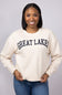 1897 Active Great Lakes Fleece Sweatshirt for Women in Cream/Navy