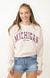 1897 Active Michigan Embroidered Sweatshirt for Women in Cream