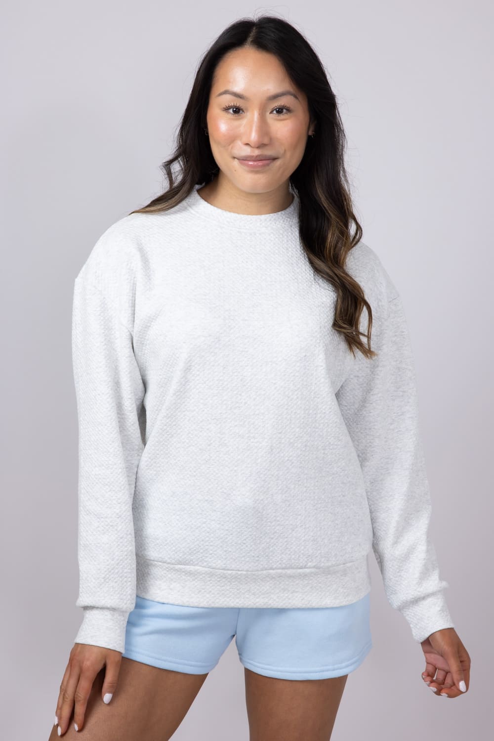 1897 Active Honeycomb Stretch Sweatshirt for Women in Oatmeal