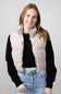 Waffle Corduroy Puffer Vest for Women in Atmosphere
