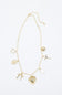 7 Charm Necklace in White Gold