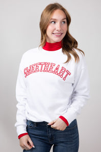 1897 Active Sweetheart Sweatshirt for Women in White