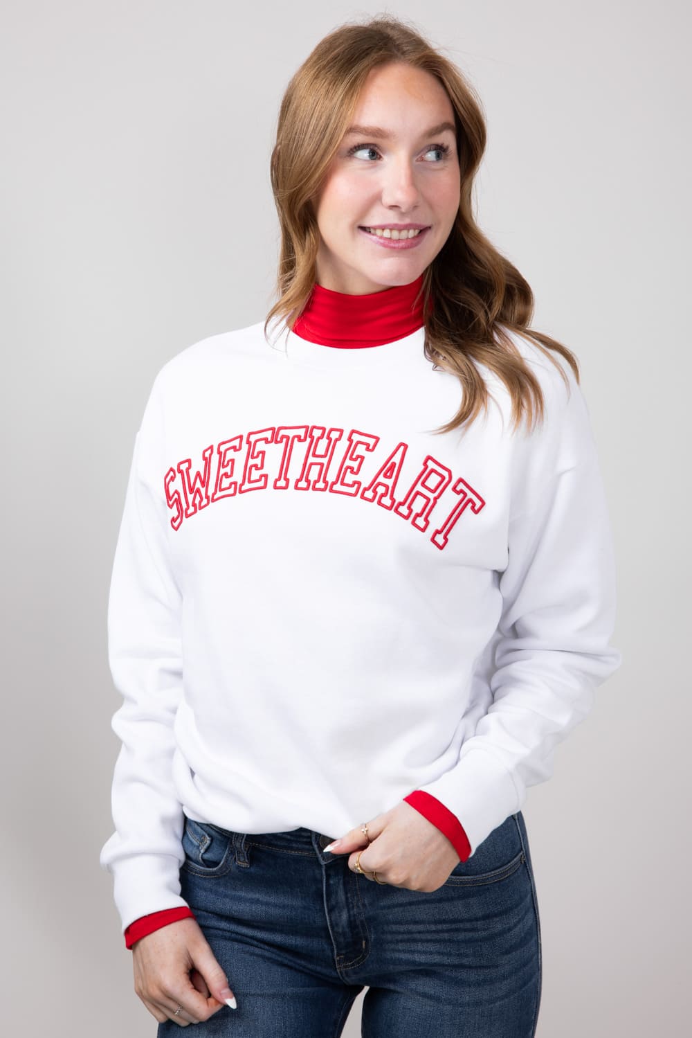 1897 Active Sweetheart Sweatshirt for Women in White