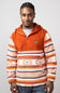 Aztec Color Block Hooded Pullover for Men in Picante Sand