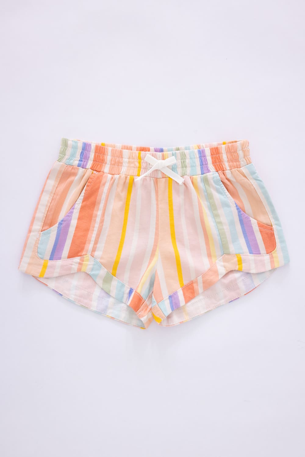 Billabong Youth Mad For You Stripe Elastic Waist Shorts for Girls in Multi 