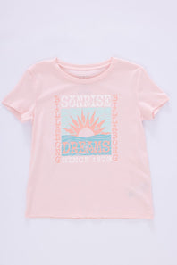 Billabong Youth Sunrise Dreams Boyfriend T-Shirt for Girls in Veiled Rose