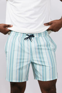 Billabong Good Times Lay Back Striped Shorts for Men in Seafoam