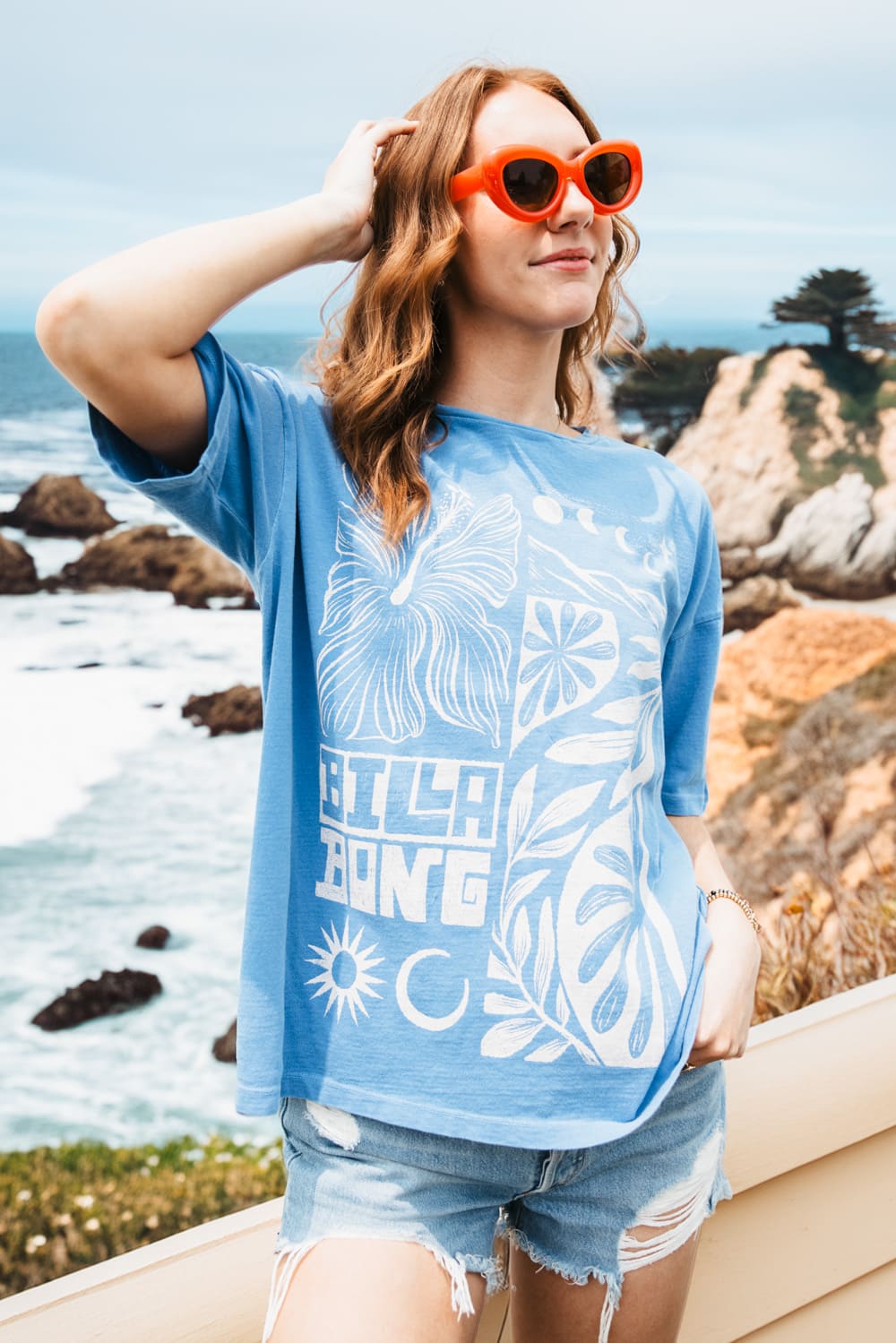 Billabong Summer Nights Graphic T-Shirt for Women in True Blue