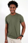Basic Crewneck T-Shirt for Men in Green