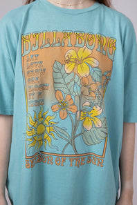 Billabong Daylight Blooms Oversized Graphic T-Shirt for Women in Blue | 24B352516-MYB