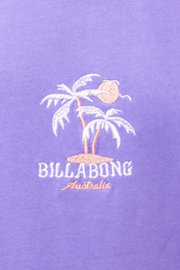 Billabong Palmy Brooklyn Crewneck for Women in Purple Punch