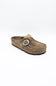 Birkenstock Buckley Suede Leather Mules for Women in Taupe Grey