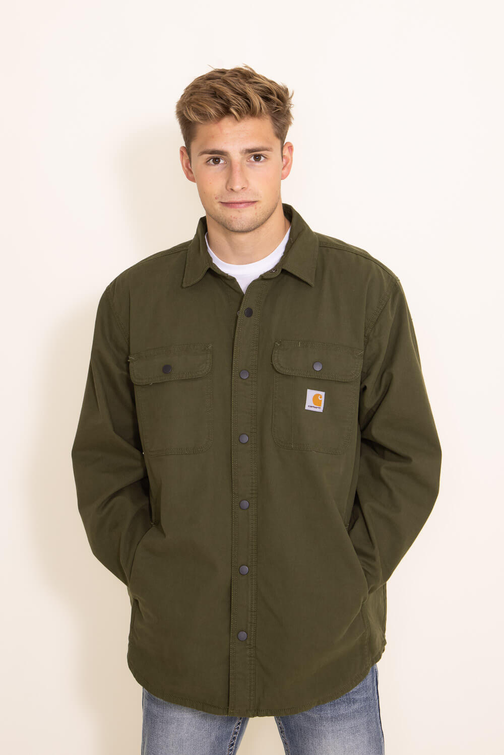 Carhartt Relaxed Canvas Shacket for Men in Green 