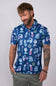 Chubbies Liberty Cup Performance Polo for Men in Blue