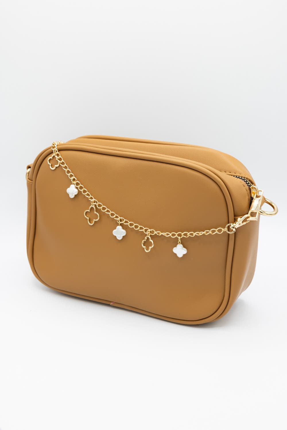 Clover Chain Purse Charm in Gold