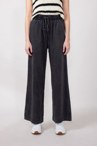 Denim Elastic Pull On Pants for Women in Black