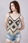 Elan Crochet Fringe Tank Top for Women in Natural