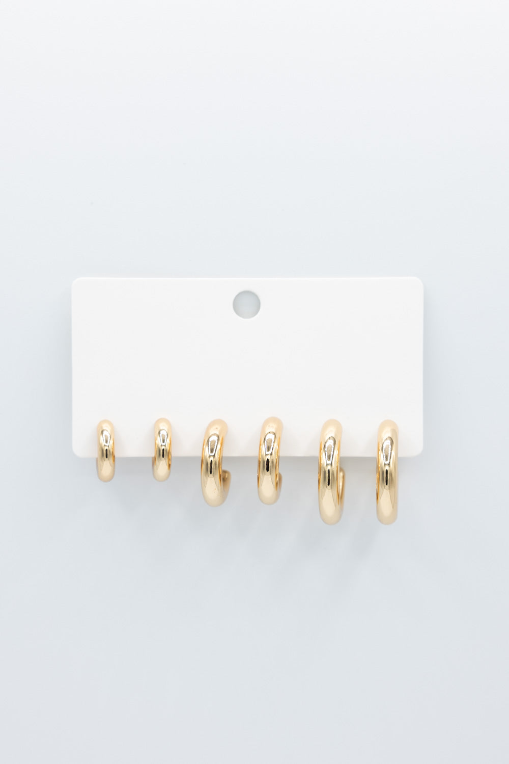 Earring Hoop Set of 3 in Gold