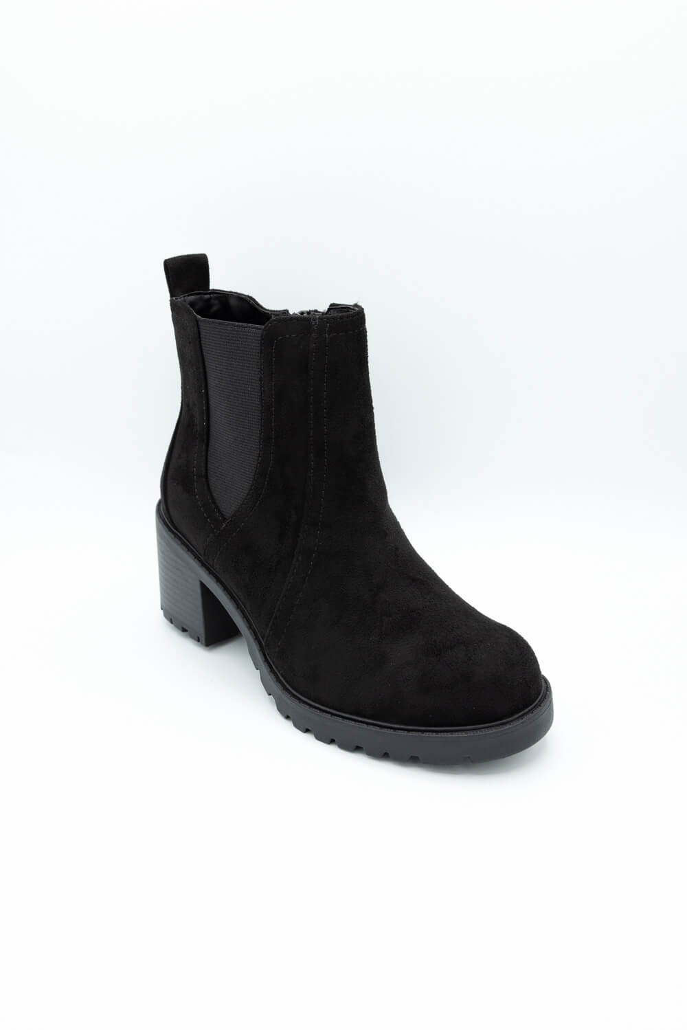 Soda Spirea Lug Booties for Women in Black
