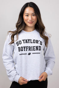Go Taylor’s Boyfriend Sweatshirt for Women in Ash Grey
