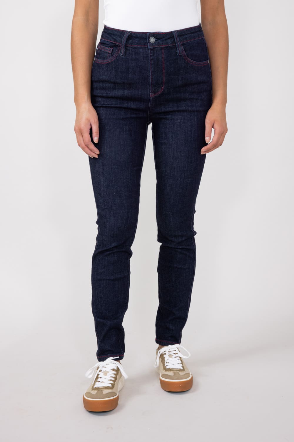 Judy Blue High Rise Dark Wash Heart Pocket Skinny Jeans for Women
