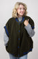 Sherpa Vest for Women in Olive 