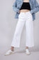 KanCan High Rise Crop Wide Jeans for Women in White