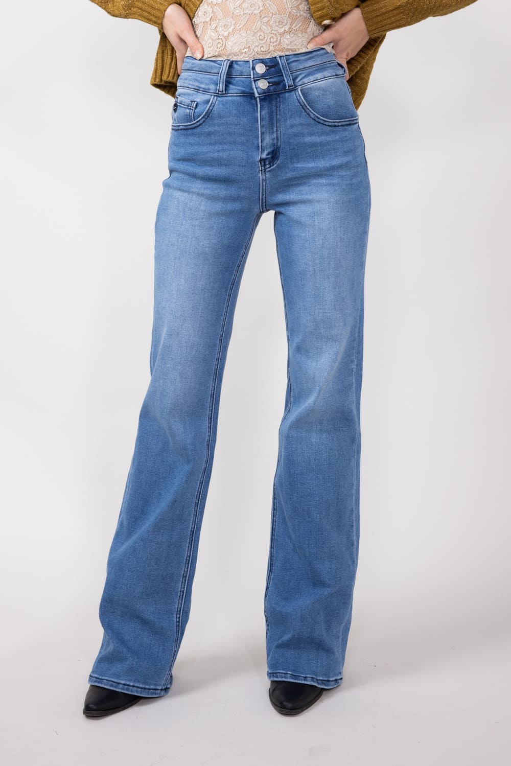 KanCan High-Rise Wide Flare Jeans for Women
