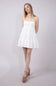 Smocked Tiered Mini Dress for Women in White