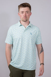 Local Boy Dirty Murtle Margarita Polo Shirt for Men in Blue Green