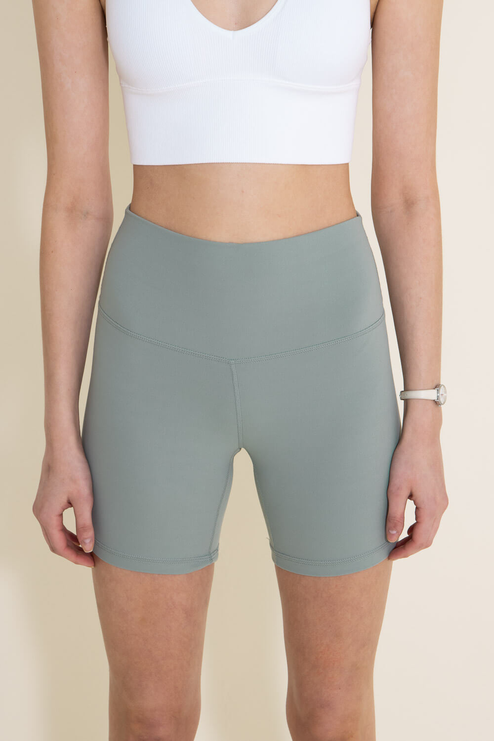 Love Tree Biker Shorts for Women in Green