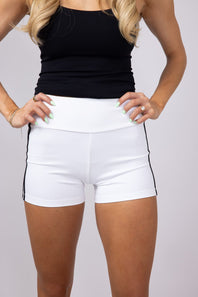 Love Tree Buttery Soft Biker Shorts for Women in White