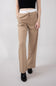 Love Tree Stripe Drawstring Trouser Pants for Women in Khaki