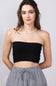 Love Tree Ruching Tube Top for Women in Black