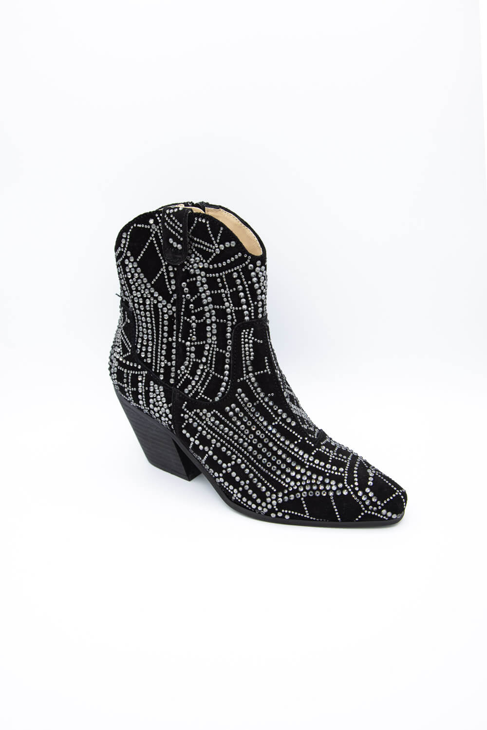 Matisse Heidi Rhinestone Cowboy Booties for Women in Black