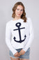 Miracle Anchor Lightweight Sweater for Women in Ivory