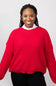 Miracle Waffle Cable Knit Sweater for Women in Red