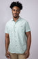 North River Chambray Fish Print Button Shirt for Men in Basil