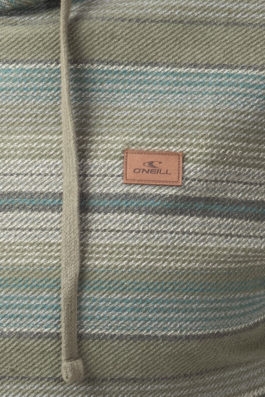 O’Neill Bavaro Stripe Pullover for Men in Midnight Deep Lichen Green