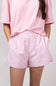 Plaid Boxer Lounge Shorts for Women in Pink