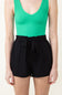 Paperbag Shorts for Women in Black