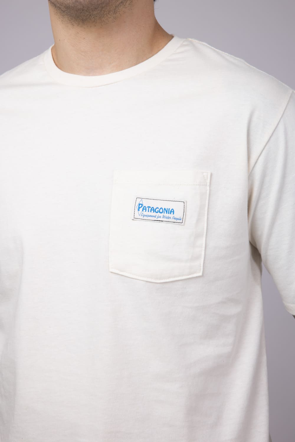 Patagonia Men’s Water People Pocket Graphic T-Shirt in Natural