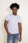 Basic Crewneck T-Shirt for Men in Speckled White