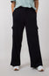 Willa Wide Leg Cargo Pants for Women in Black