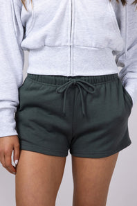 1897 Active Basic Fleece Shorts for Women in Green